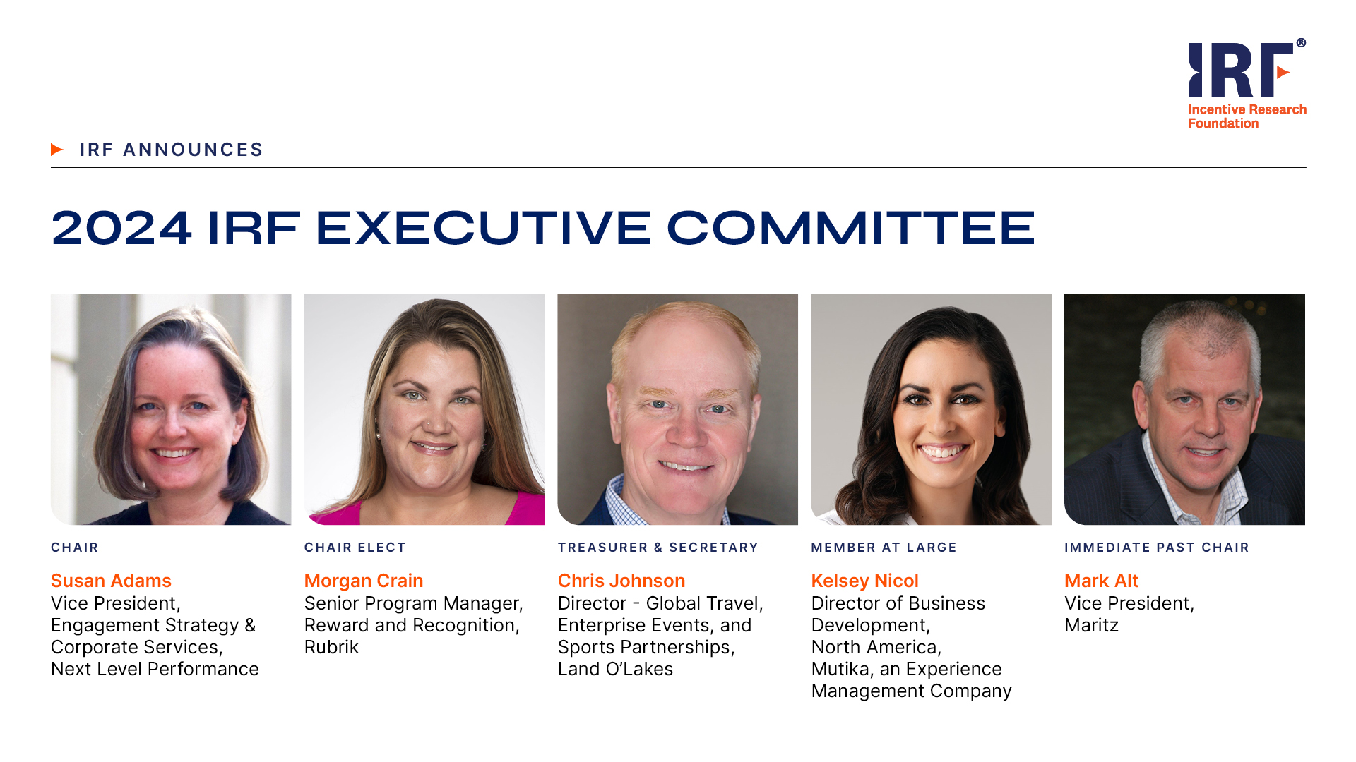 Incentive Research Foundation Elects 2024 Officers