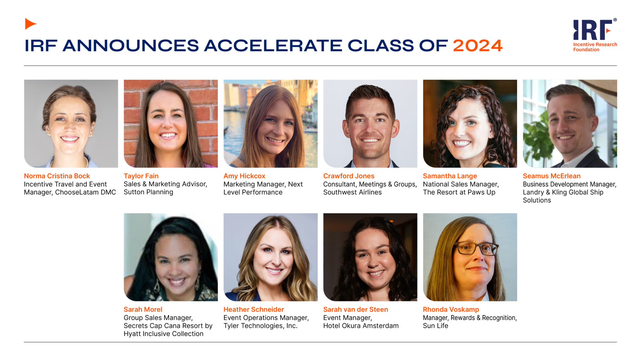 IRF Announces Accelerate Class of 2024 Incentive Research Foundation