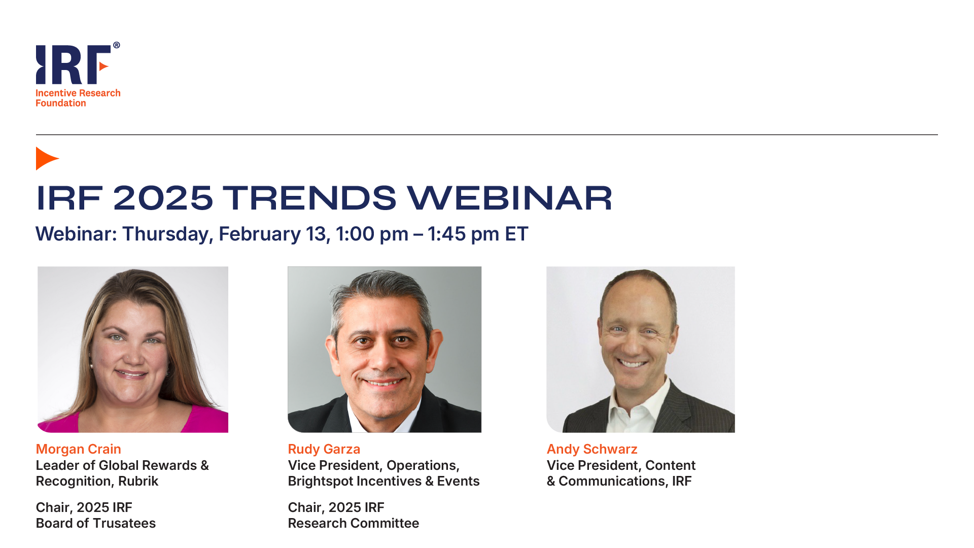 IRF Webinar: IRF 2025 Trends Webinar